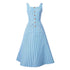 Front Poket Vintage Dress #Light Blue